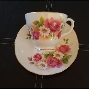 Queen Anne Teacup and Saucer Multi Floral